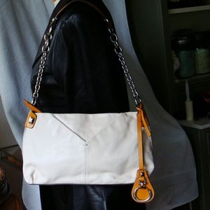 Francesco Biasia Ivory Leather Shoulder bag